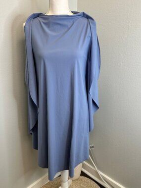 M2057 by Maria Pinto Lilac Tunic Mock Neck Cape Sleeve Dress size Small